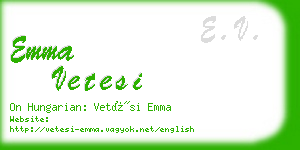 emma vetesi business card